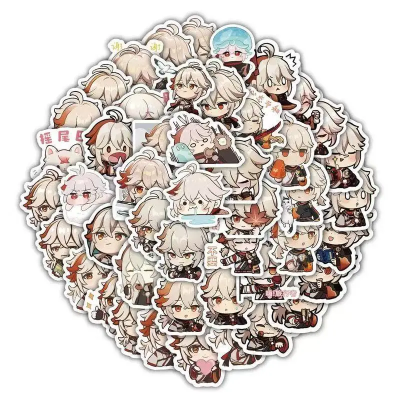 Sunsyea Genshin Impact Merch Fans Collection Ролевые наклейки 54 шт. Kazuha