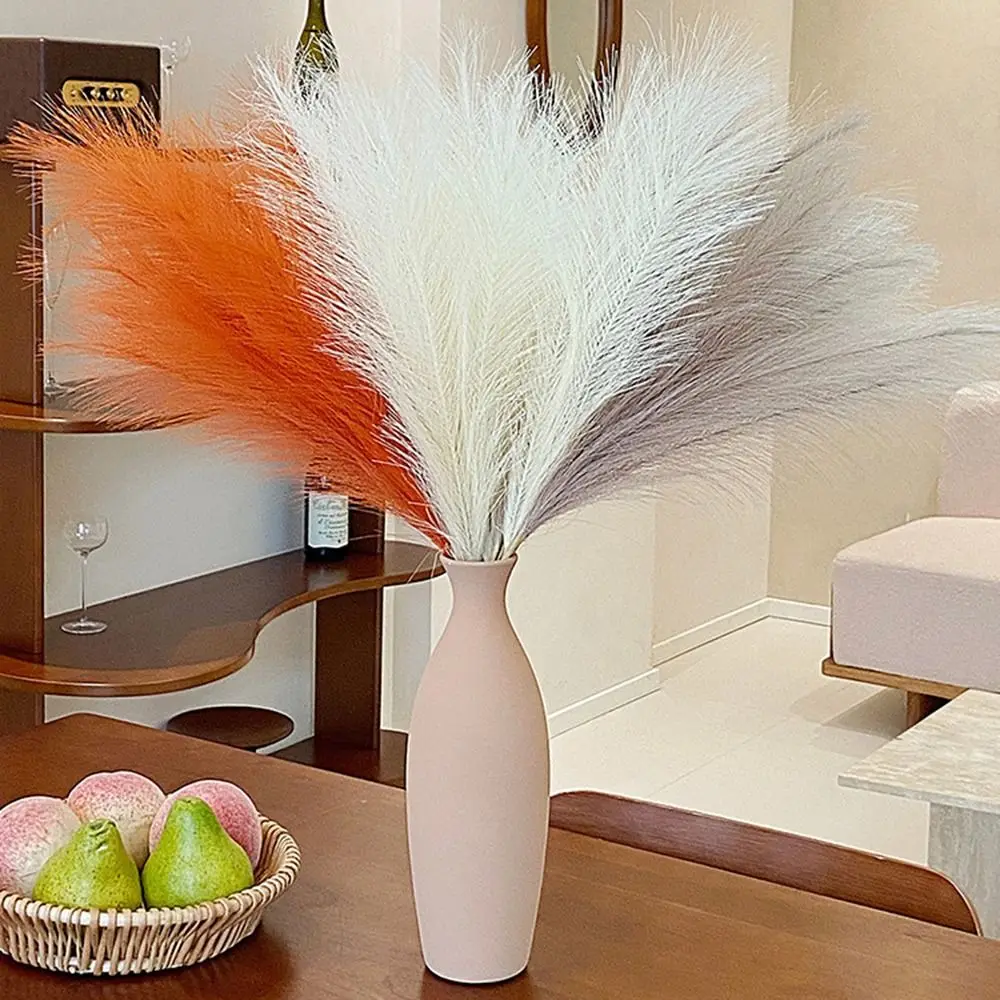 20Pcs Fluffy Texture Artificial Pampas Grass Faux Grass Multi-color Faux Plant Reed 50cm/22in Tall Decoration view 4