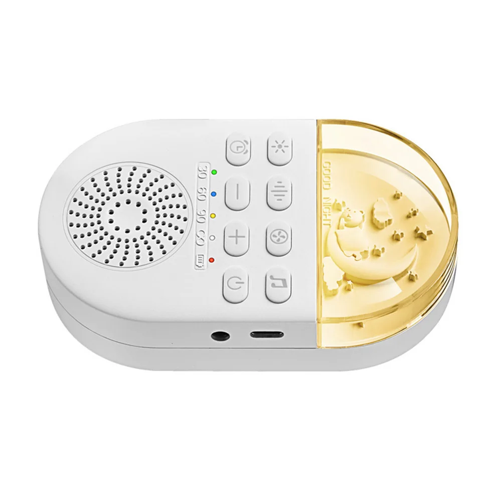 

Портативный генератор белого шума для младенцев, 24 успокаивающих звука, для сна и релаксации, перезаряжаемый, для дома и путешествий