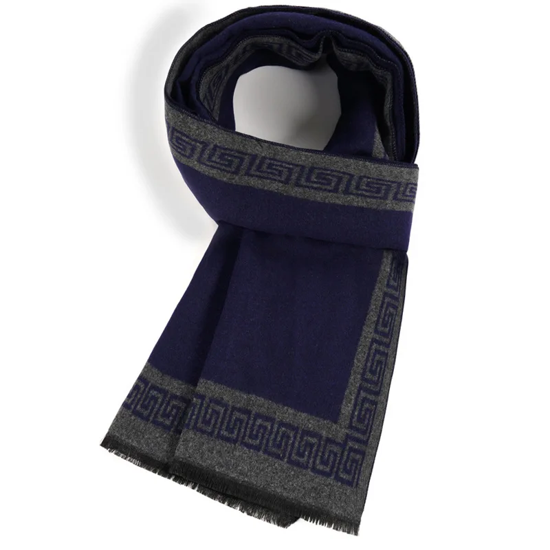 العلامة التجارية الجديدة تصميم Lmitation الكشمير وشاح للرجال الأعمال وشاح الخريف والشتاء الأوشحة الدافئة سميكة شال بطانية Foulard