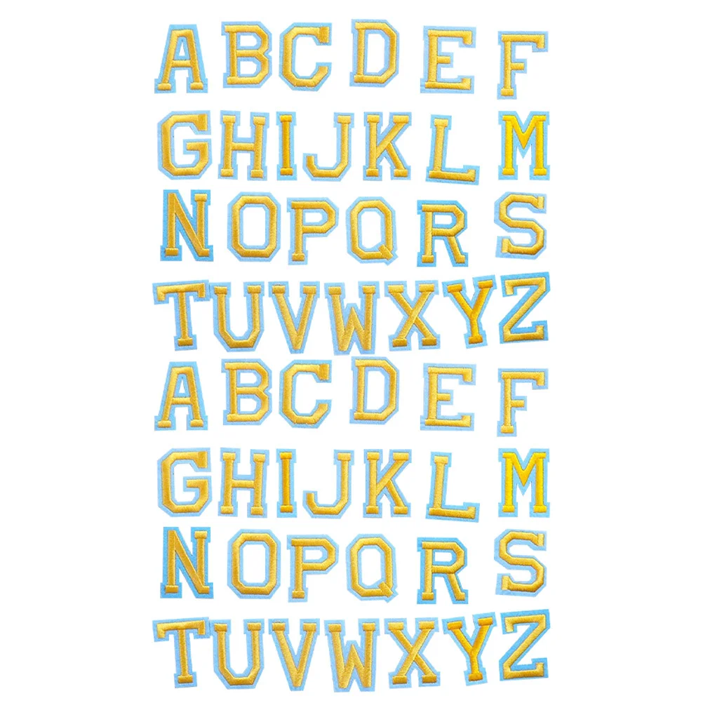

52Pcs DIY Alphabet Iron on Letters Patch Embroidered Patches Clothing Sewing Repair Patch Garment Accessory for Crafts