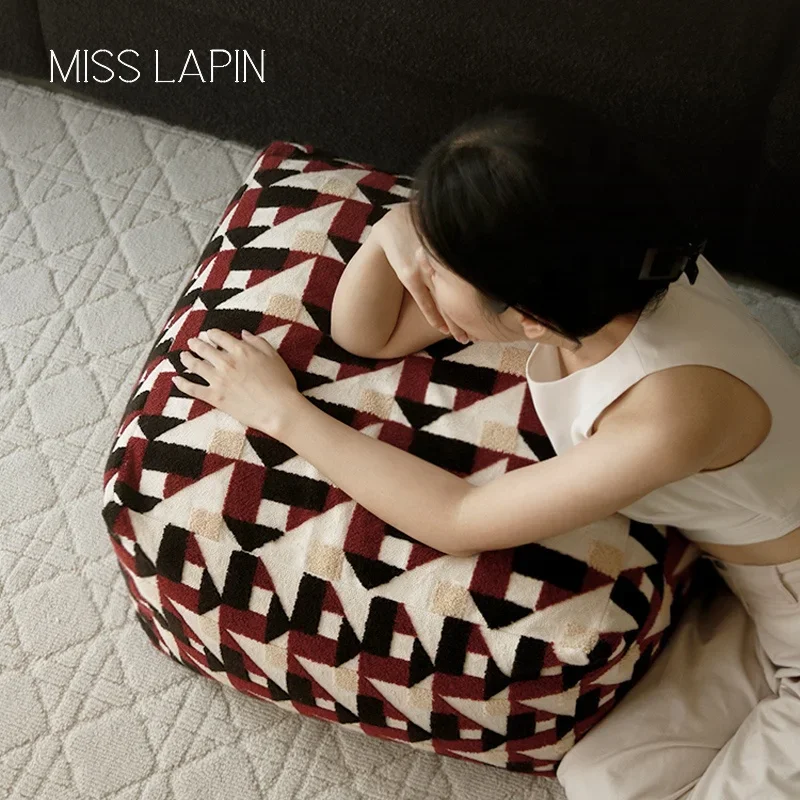 MISSLAPIN Pouffes Podnóżek Pokrowiec na kanapę Okrągła pufa Ottoman