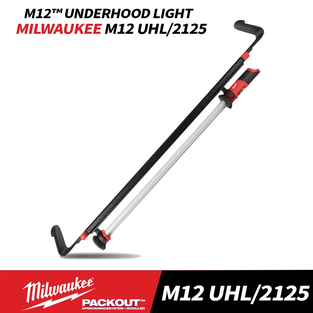 Milwaukee M12 UHL/2125 LED Underhood Light 1350 lumens High Definition Output Hooks Provide Iasting Protection Flood Light