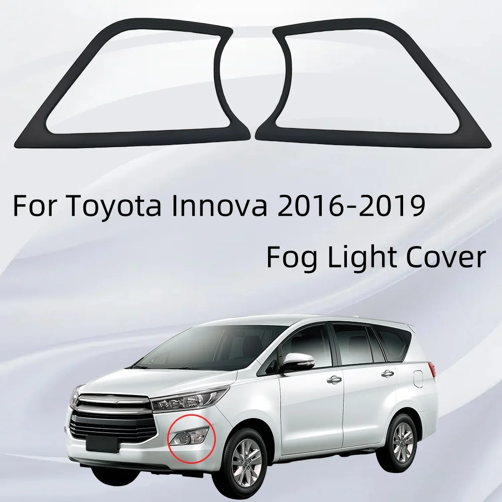 

Cars Accessories 100% New Chrome Matte Black Fog Light Cover For Toyota Innova 2016 2017 2018 2019 Car Stickers