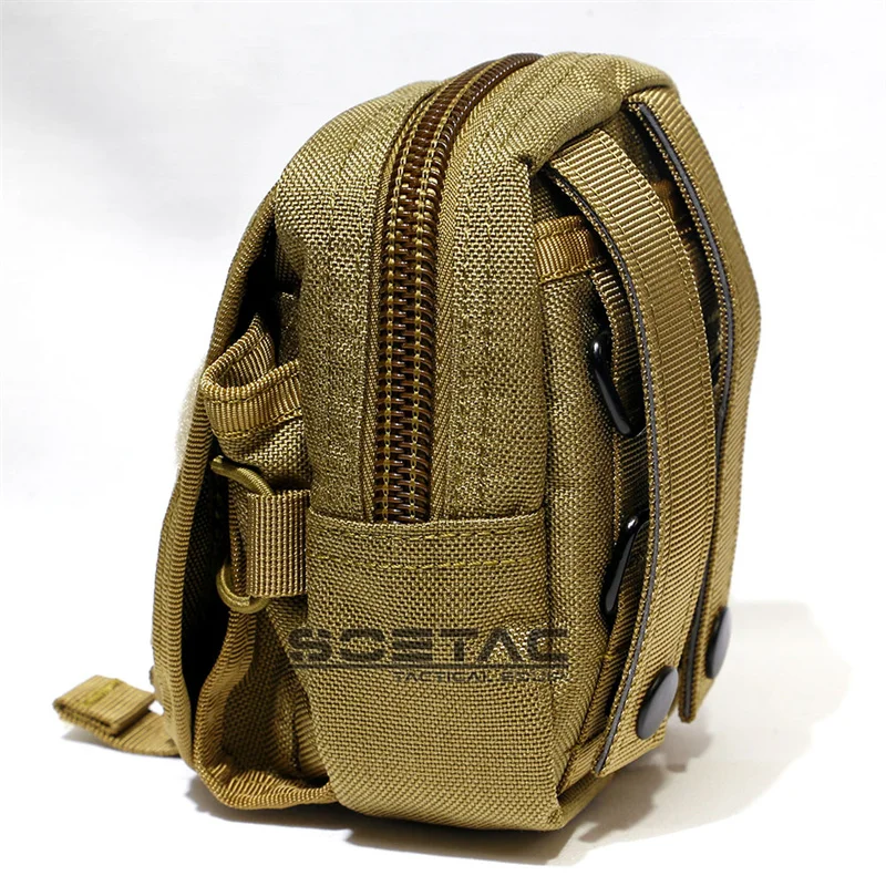 SOETAC Nylon Tactical Bag MOLLE Accessory Waist Pack Multifunction Pouch Airsoft EDC Bag Utility Leg Bag