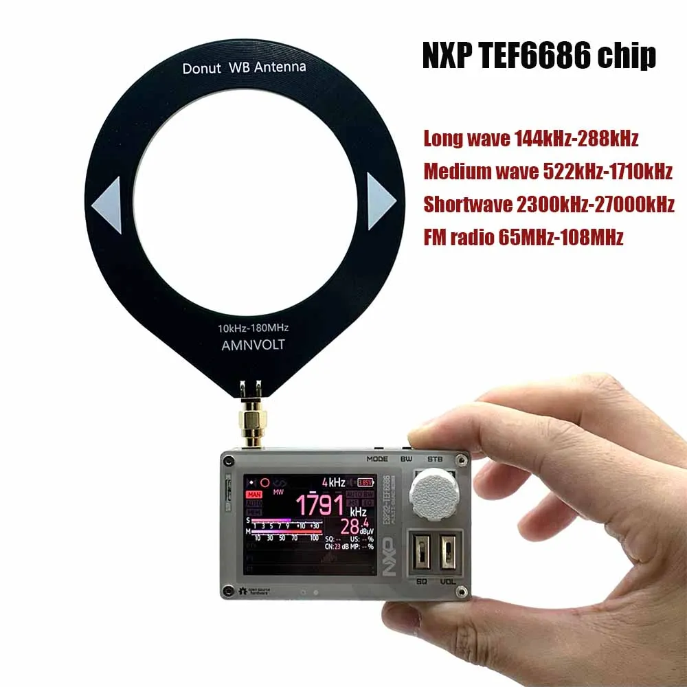 C3 Mini TEF6686 DSP Rádio ESP32 Chip Rádio de banda completa FM/LW/MW/SW Receptor de rádio PE5PVB Open-source