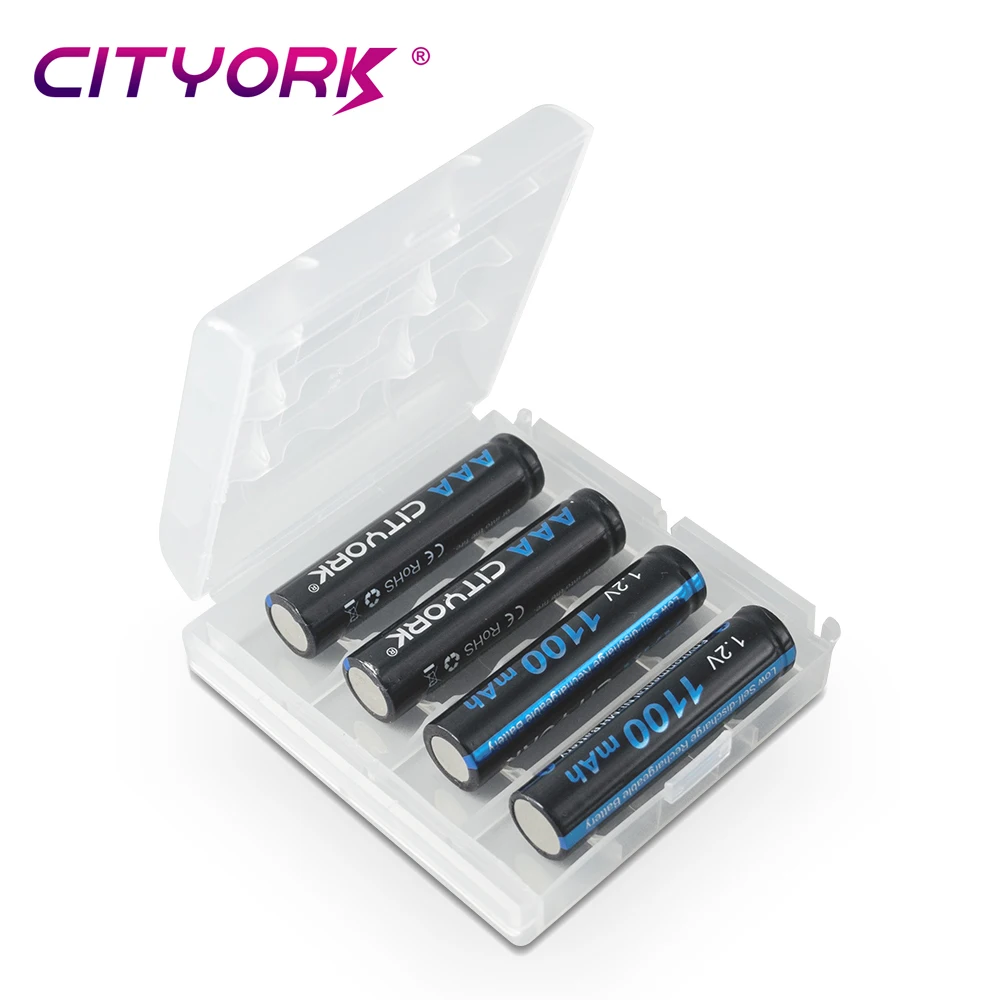 Baterai Isi Ulang CITYORK 1.2V AAA 1.2V 3A 1100MAh NI-MH Baterai AAA Dapat Diisi Ulang untuk Lampu LED Jam Mikrofon MP3