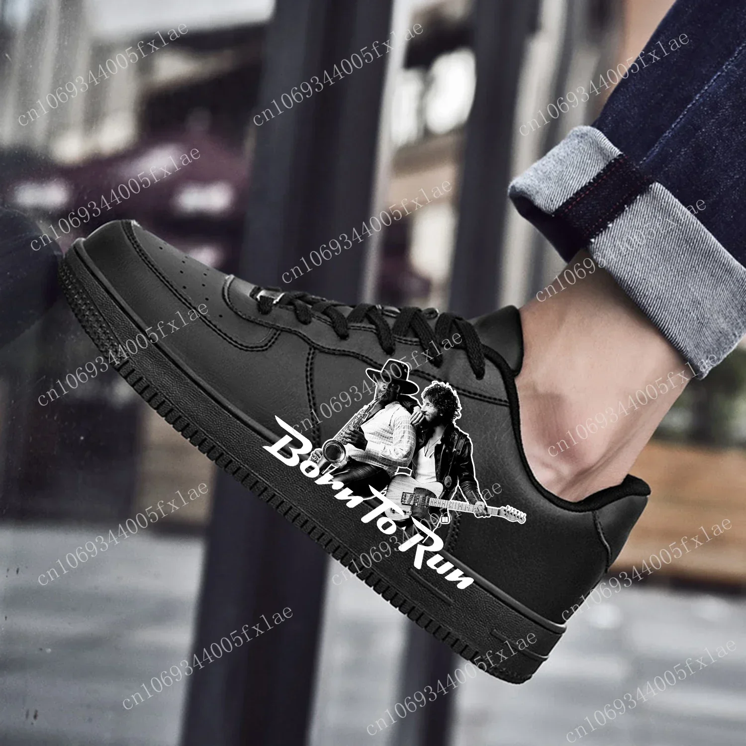 Born to Run AF Basketball Sneakers para homens e mulheres, calçados esportivos, Lace Up Mesh, alta qualidade, Flats Force, Bruce Springsteen, personalizado