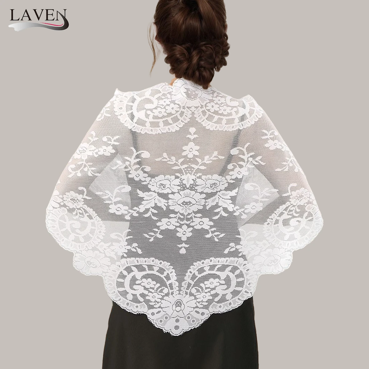 

Кружевной треугольный шарф с вышивкой, хиджаб, мусульманская церковь, молитва, свадебная шаль-мантилья с кисточками, женская вуаль, бандана