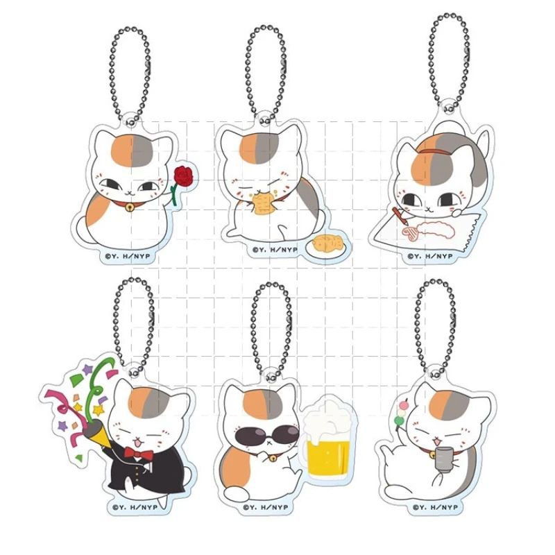 Game Madara Nyanko-sensei Keychain Doll Anime Acrylic Keyring Pendant for Gift