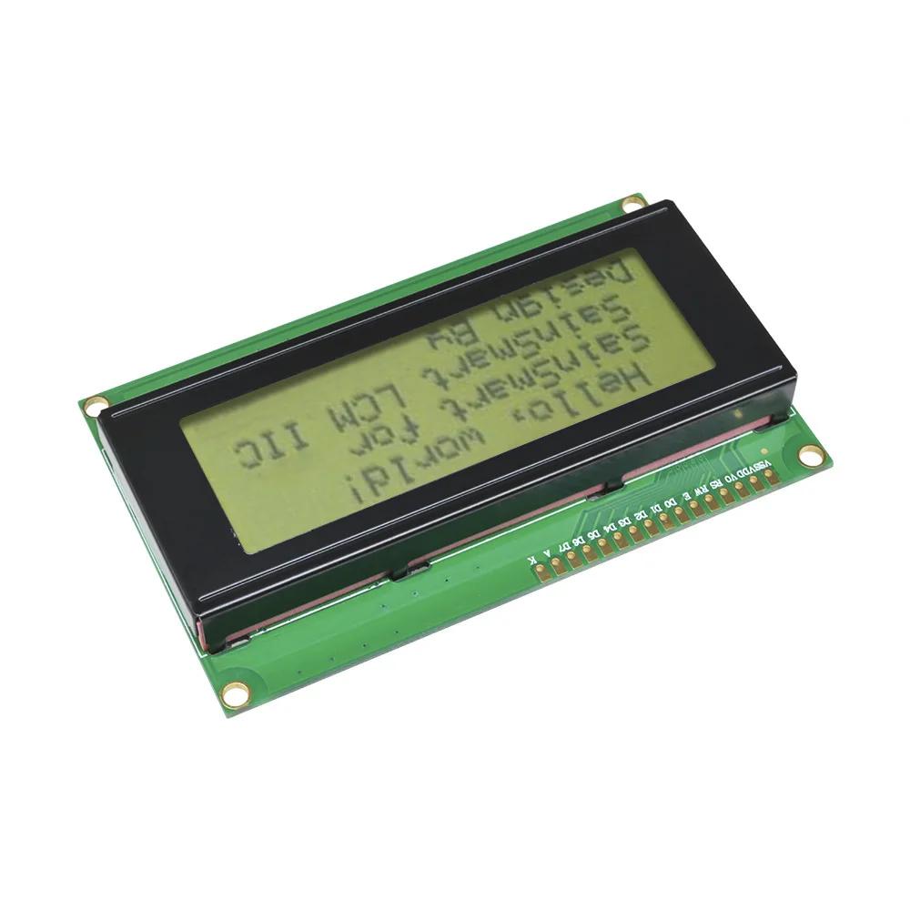 LCD2004 IIC/I2C جهاز مراقبة بشاشة إل سي دي 2004 20X4 5 فولت حرف أصفر أزرق شاشة الخلفية LCD2004 IIC I2C لاردوينو شاشة LCD
