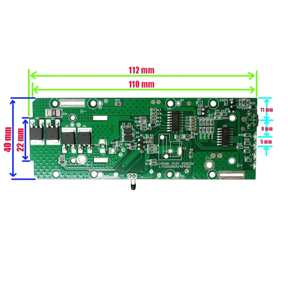 P108-5 akumulator litowo-jonowy obudowa z tworzywa sztucznego ładowania obwód ochronny płyty PCB Box dla RYOBI 18V P103 P108 BPL-1815 1820G 1820