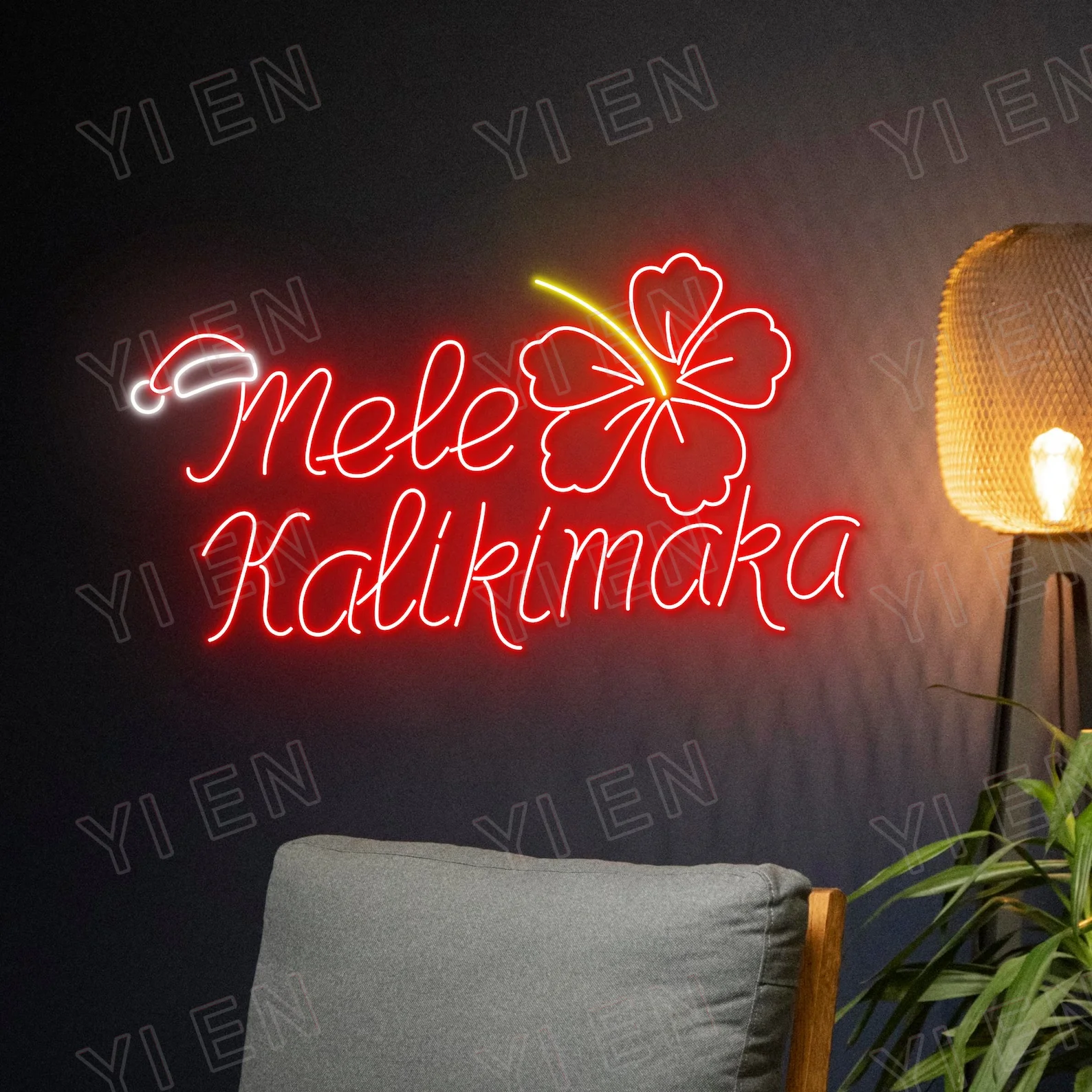 

Mele Kalikimaka Neon Sign, Merry Christmas Hawaiian Led Sign, Christmas Hawaii Neon Light, Happy New Year Room Wall Decor, Holid