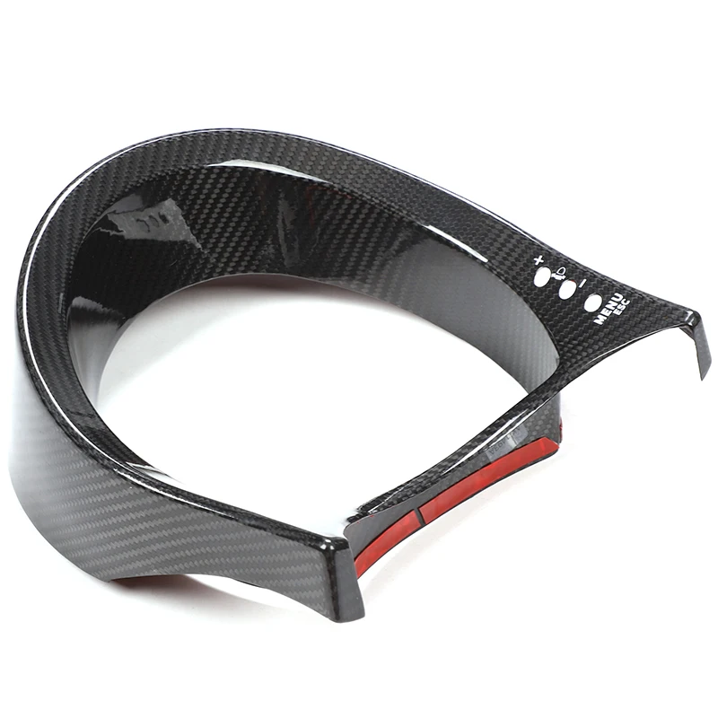 Real Carbon Fiber Interior Dashboard Console Display Cover Trim 1pc For Fiat 500 2007-2026 Car Accessories
