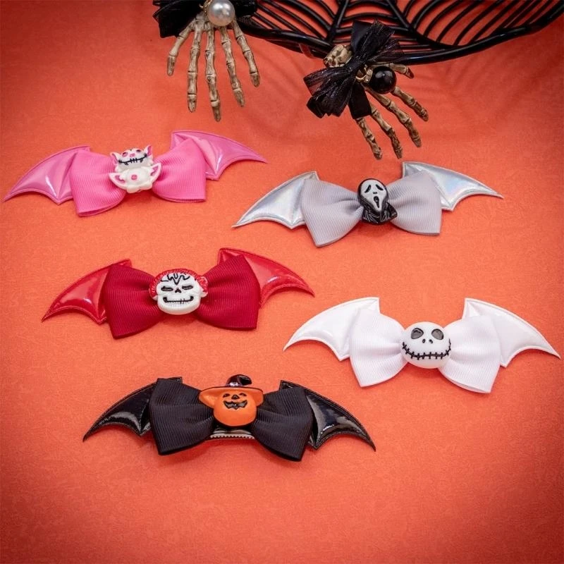 

Dark Black Hair Clips Gothic Bat Wing for Girls Gothic Versatile Barrettes 15UB