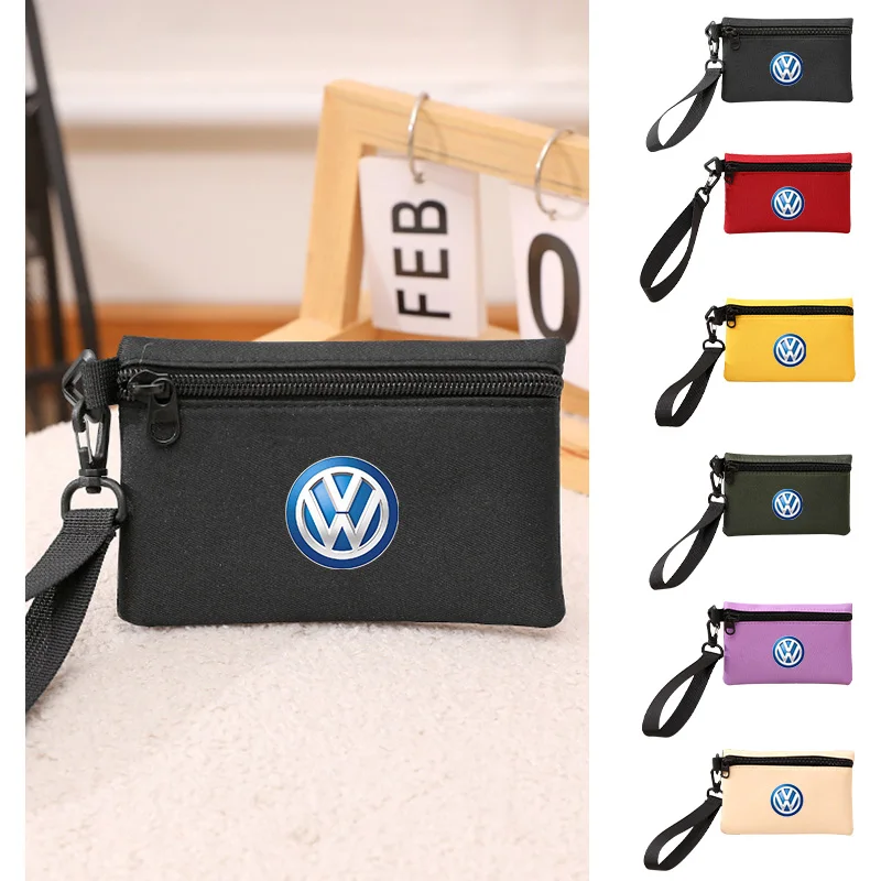 

Coin Purse Mini Ultra-thin Small Zipper Cute Wallet For Volkswagen VW Golf Jetta Passat mk4 mk5 mk6 CC Golf 5 7 Tiguan Scirocco