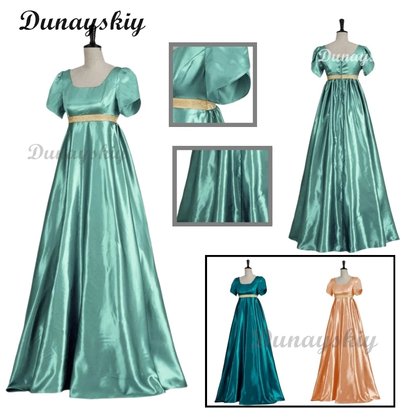 

Victorian Vintage Style Sophisticated and Elegant 19th Century Satin Vintage Costume Dress for Cosplay Party