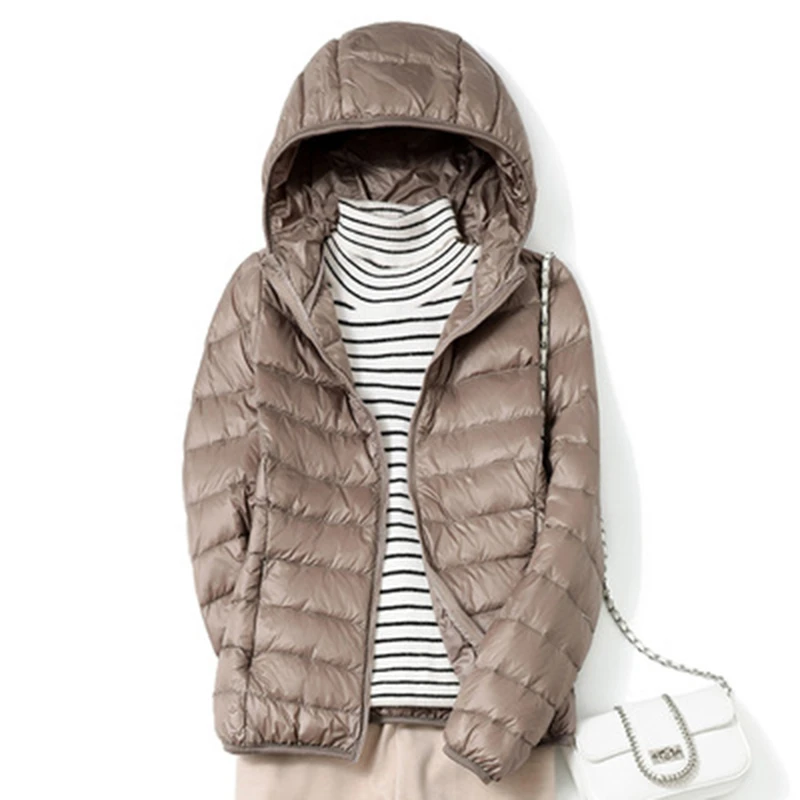 

Women 90% White Duck Down Coats 3XL 4XL Women's Ultra Light Duck Down Jackets Autumn Winter Warm Stand Collar Hiking Coats