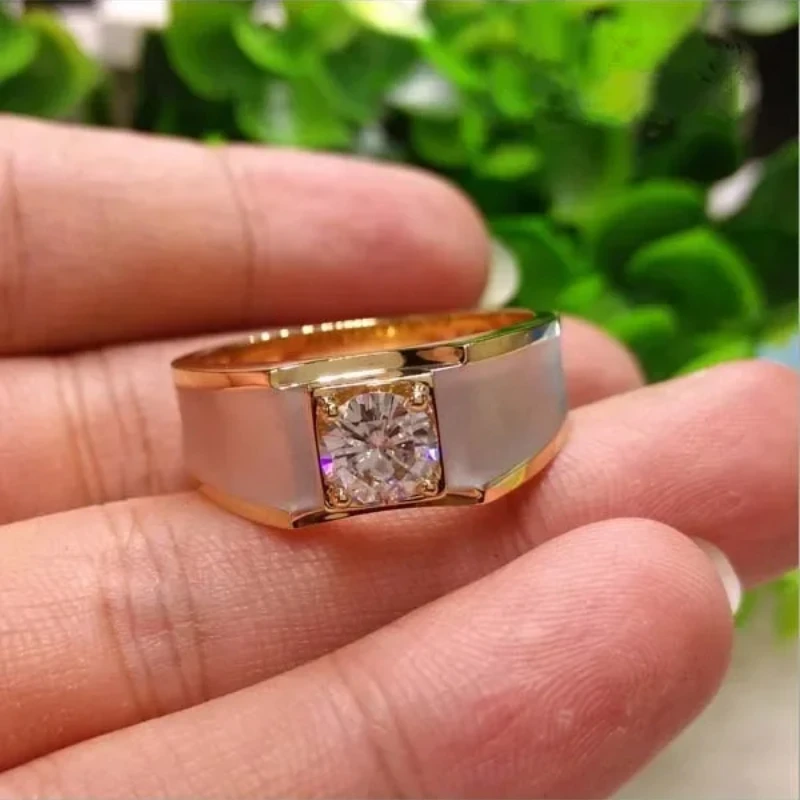 

European and American fashion minimalist zircon men's ring