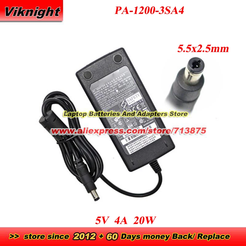 Genuine  PA-1200-3SA4 Ac Adapter For LITEON 5V 4A 20W 341-0536-01 20W with 5.5 x 2.5mm Tip Power Supply