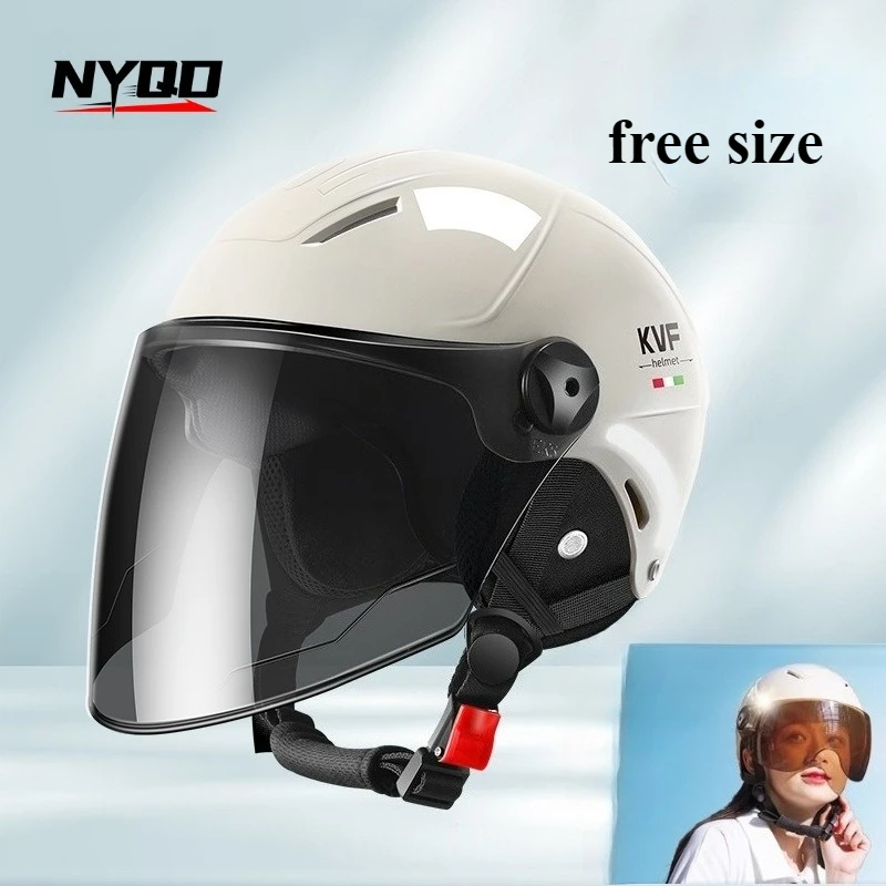 

New Unisex E-Mark Certified Half Helmet For Motorcycle Electric Bike Scooter Summer Open Face Safety With Goggles