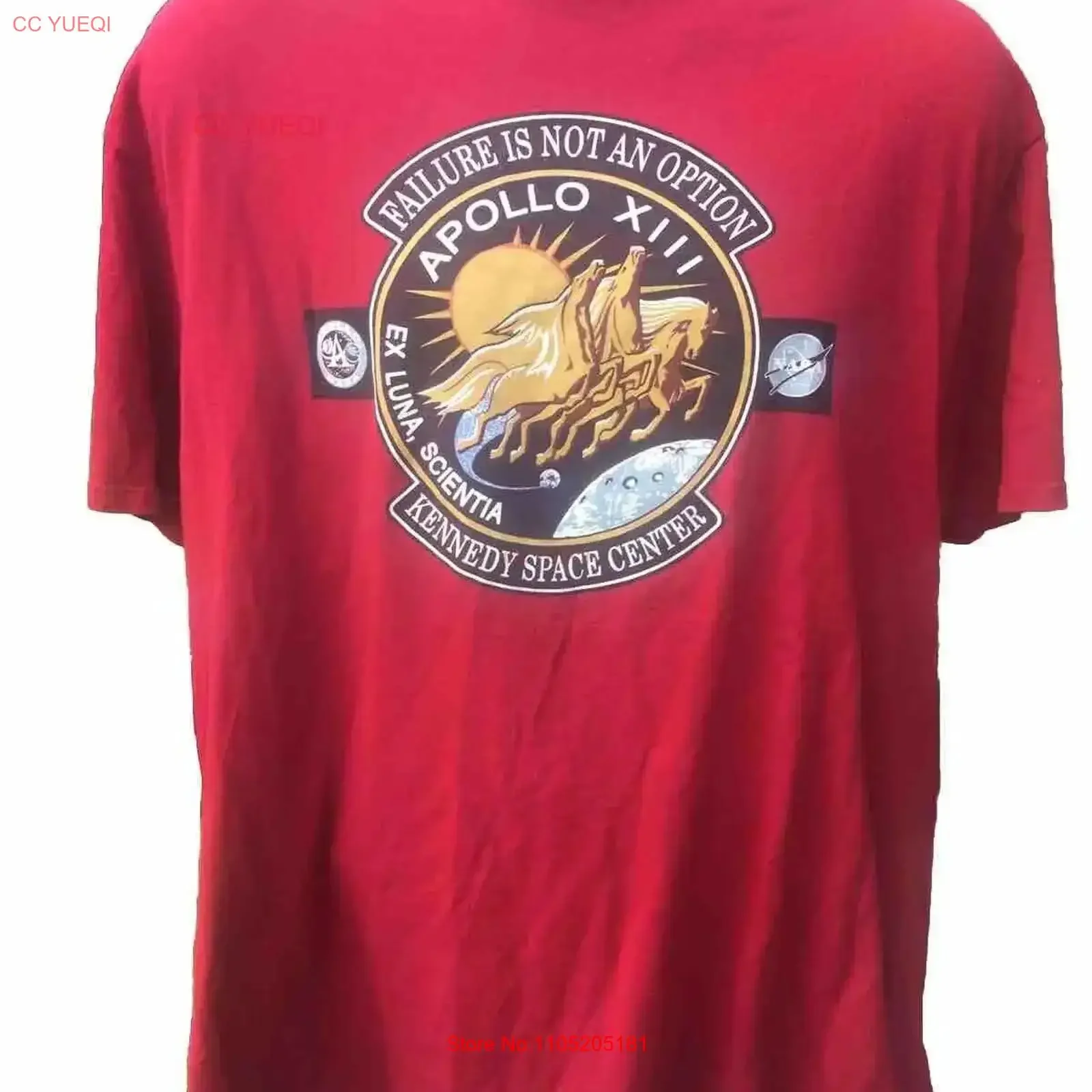Apollo 13 Failure Is Not An Option T Shirt Size Extra Large vintage Washed streetwear Top For Everyday Wear Versatile Stylish