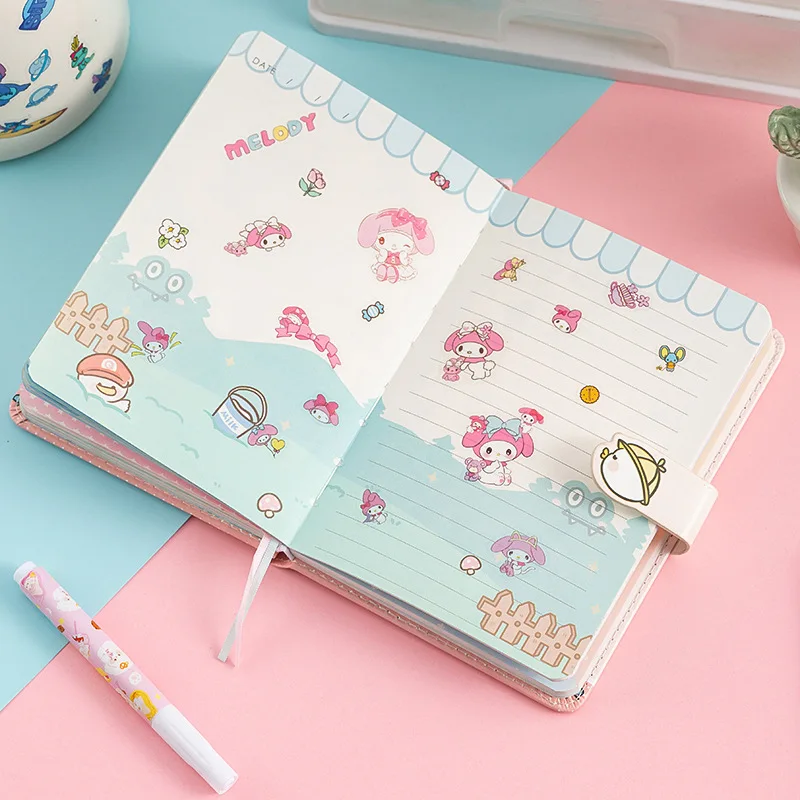 Imagem -03 - Sanrio Kuromi Melody Cat Pvc Adesivos Disney Ponto Bonito Scrapbooking Faça Você Mesmo Diário Adesivo Decorativo Etiqueta Album Stick 100 Pcs por Lote