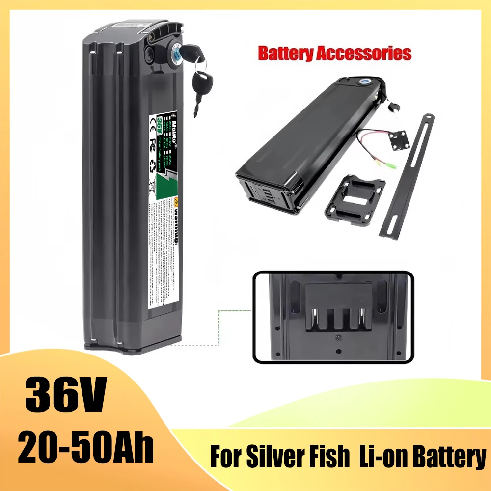 For Silver Fish lithium battery pack, 36V 20Ah-50Ah, compatible with 250W-1000W folding bicycle wheel hub motor