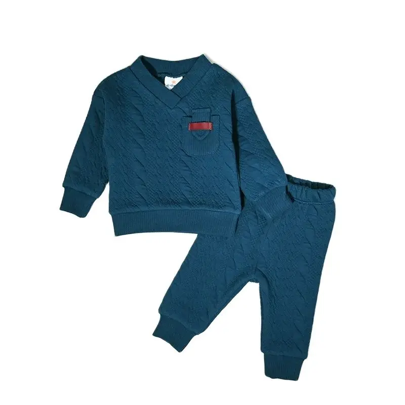 AA-Abbigliamento coordinato per famiglia, set in maglia a trecce, per ragazzi e ragazze, set in cotone e spandex, pantaloni e pagliaccetto per