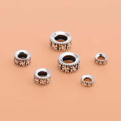 5PCS eads gasket 925 sterling silver Thai silver beads loose beads accessories handmade beaded material bracelet accessories