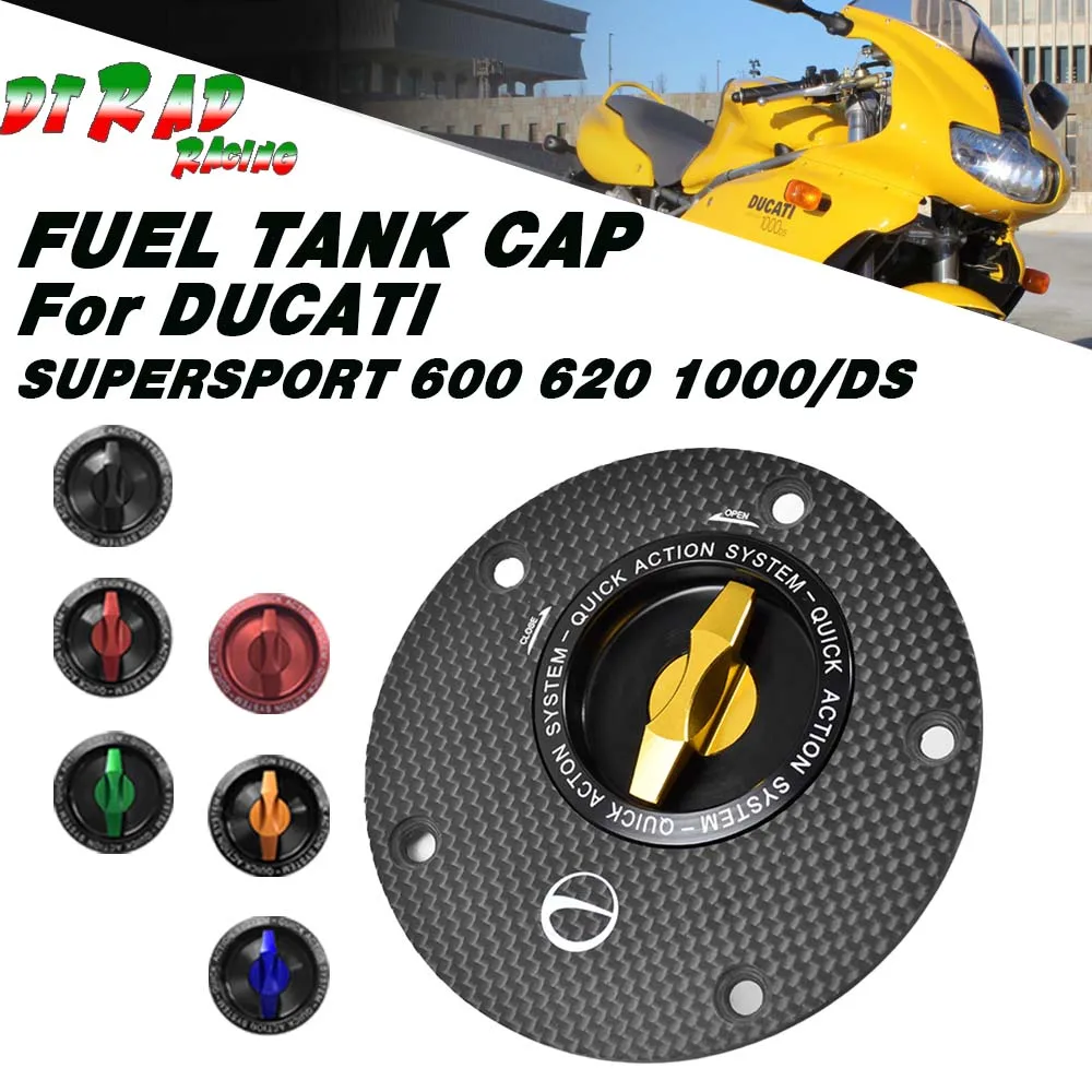 Motorcycle Vented Fuel Pond Cap Carbon Fiber For DUCATI SUPERSPORT 600 620 1000/DS Accessories Gasoline Tank Protector Cover