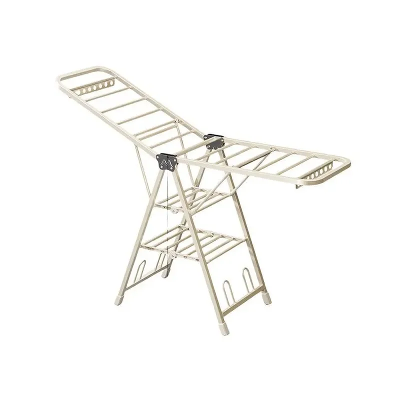 Space Saving Steel Folding Drying Rack Simple Outdoor Household Clothes Dryer Stand Cross Border Supply