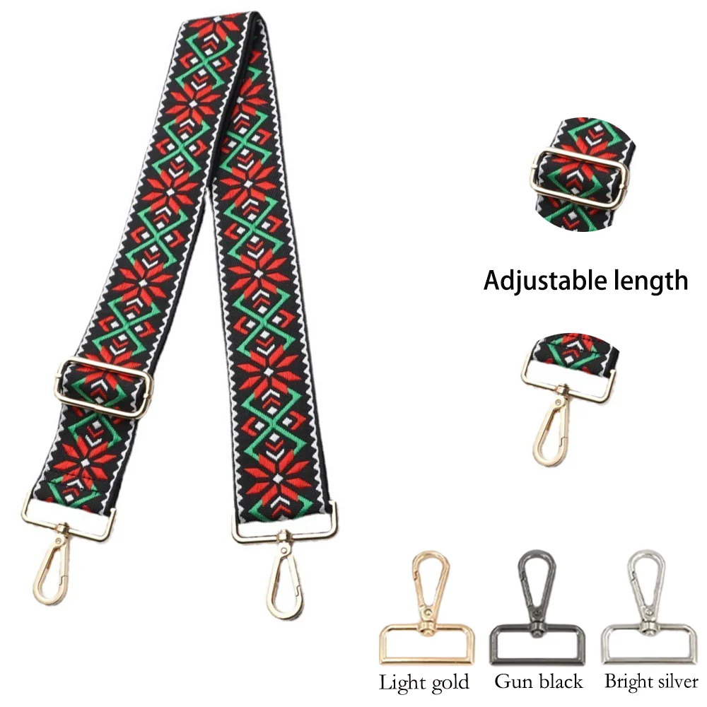 5CM Wide Diy Single Shoulder Crossbody Strap Adjustable Jacquard Pattern Strap Bag Strap Striped All-In-One Bag Strap