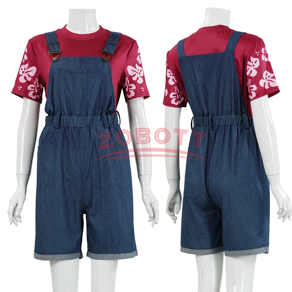 

Cartoon Movie LLilo Cosplay Costume Adult Girl Top Overall Anime Role Play Clothes Casual Birthday Party Halloween Suit