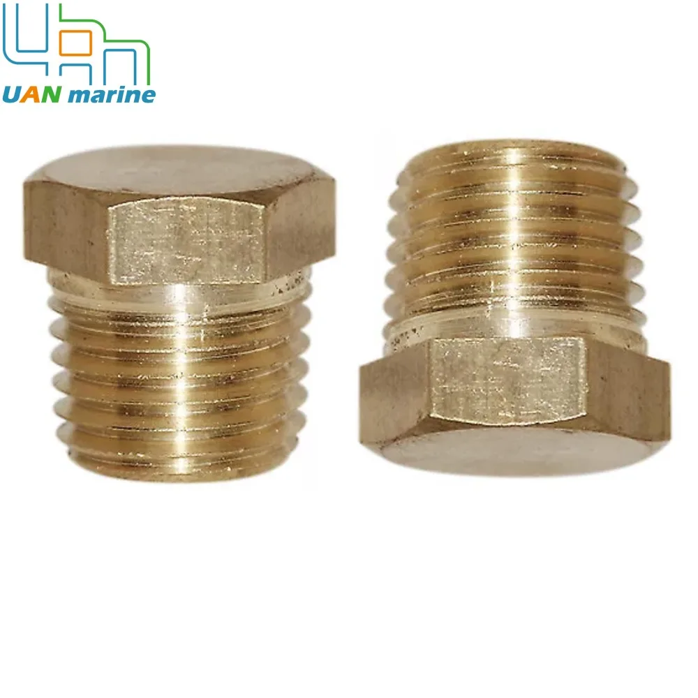 

2Pcs Brass Pipe Plug Fitting Mercury MerCruiser Replacement Part 22-36382 36382 18-4256 9-40545