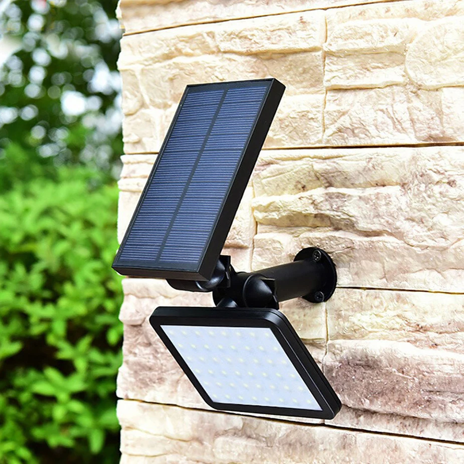 Solar Power Lamp 48 Leds Street Light For Outdoor Garden Wall Yard LED Security Lighting Adustable Angle 280lm
