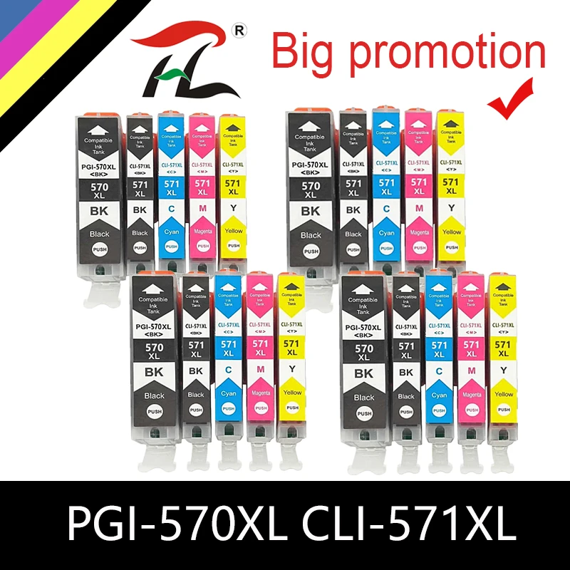 PGI-570xl PGI570 570xl PGI-570 CLI-571 Compatible Ink Cartridge For Canon PIXMA MG5700 TS5055 TS9050 TS9055 Printer