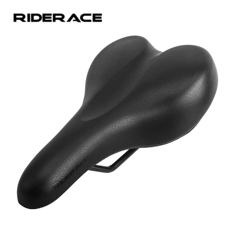 Asiento de bicicleta con cojín de cuero sintético y espuma, resistente a los golpes, para ciclismo de montaña, sillín de bicicleta de estilo vintage, cómodo, acolchado y con buena capacidad de absorción de impactos.