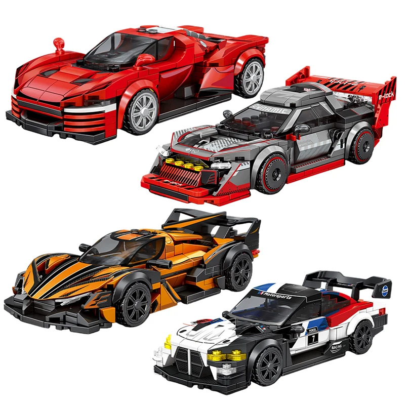 Fortschrittliches technisches MOC-Sportwagen-Bauset, pädagogische Konstruktion, Rennsteine, klassisches Modellspielzeug für Kinder