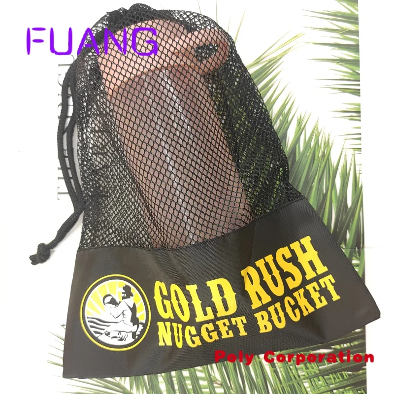 Custom  Recycled Poly Mesh Bags for Laundry Shopping Mesh Packing Bag