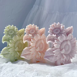 Bouquet fiore girasole candela stampo decorazione della tavola peonia Bouquet floreale pilastro stampo in Silicone regalo di nozze unico di lusso