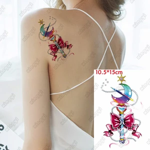 Sexy Bow Temporary Tattoos for Women Body Art Painting Arm Legs Tattoo Sticker Realistic Fake Moon Butterfly Waterproof Tatoo