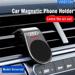 Magnetic Car Mount GPS Mobile Phone Holder Vent Clip Installation For Audi sline A4 B7 B8 B9 A3 8P 8V 8L A5 A6 C6 C5 C7 4F A1 A7