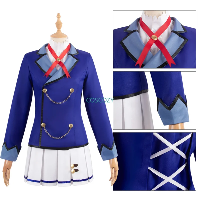 2025 New Woman Clothes Hoshimiya Ichigo Cosplay Costume Skirt Coat Shirt Anime Women Girl Blue SchoolGirls Uniform Set Wig Avali