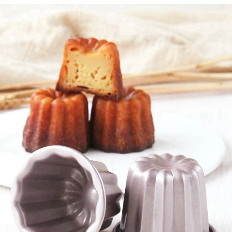 Canele Mold, Cannele Muffin Cup, 12Pcs Non-Stick Cannele Mould