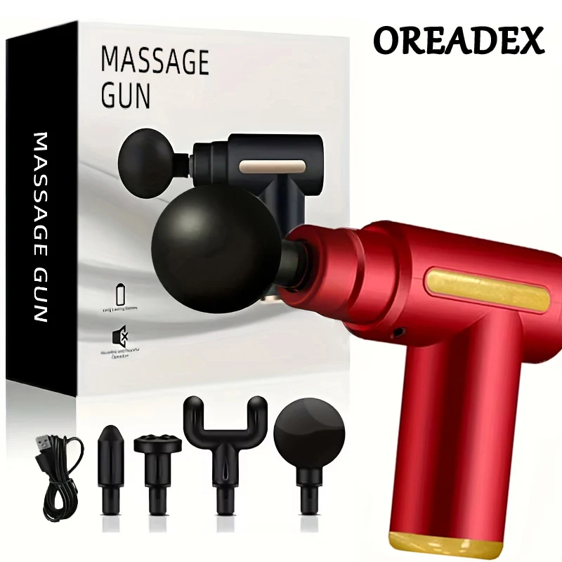Portable Handheld Fascia Gun USB Charging Tapping Massager for Body Back Neck Leg 6 Levels of Intensity image 3