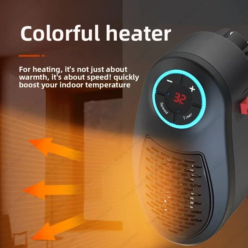 Quick Heating Mini PTC Heater Wall Mounted Electric Heater Socket Mini Heater, Electric Heater