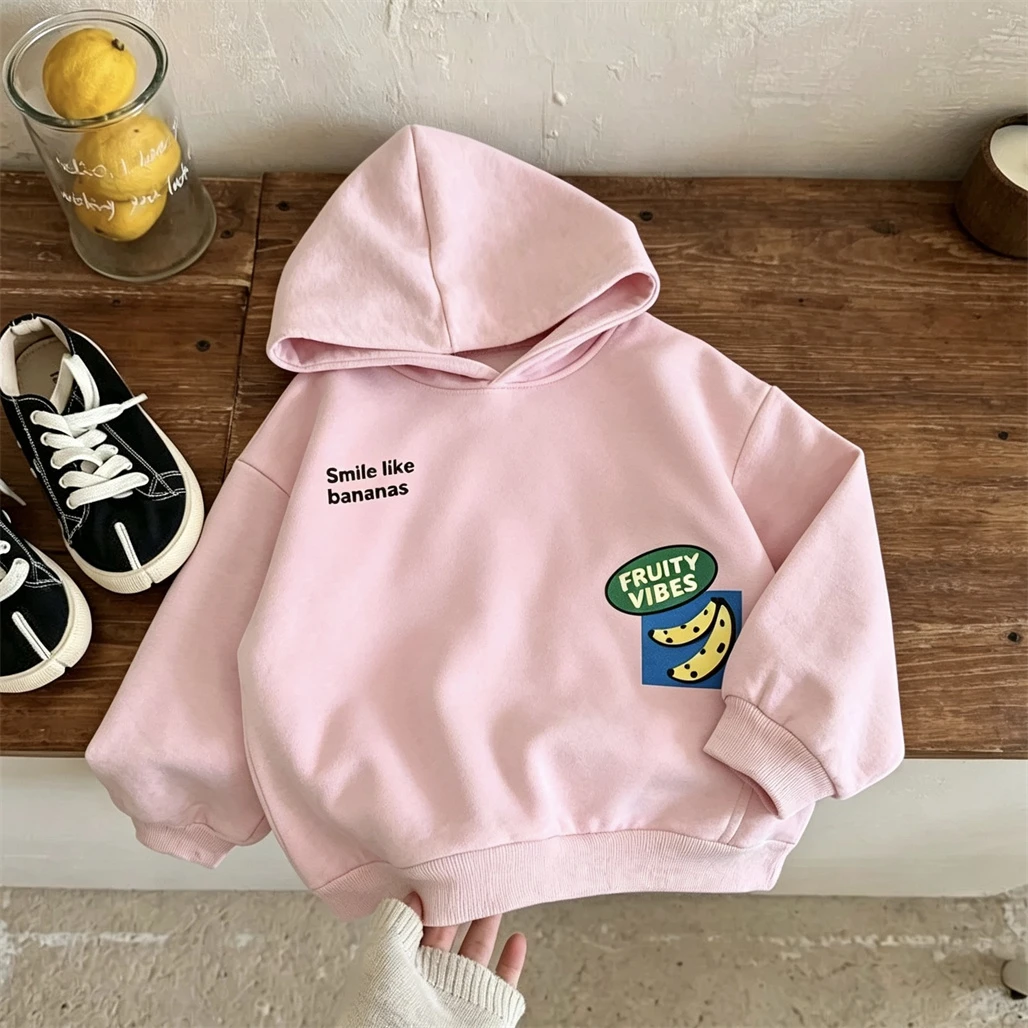 Modische Freizeit-Sweatshirts für Kinder, neues Design, bedruckte Kapuzenpullover für Jungen und Mädchen, Herbst-Winter, niedliche, dünne Samt-Hoodies – Detail 4