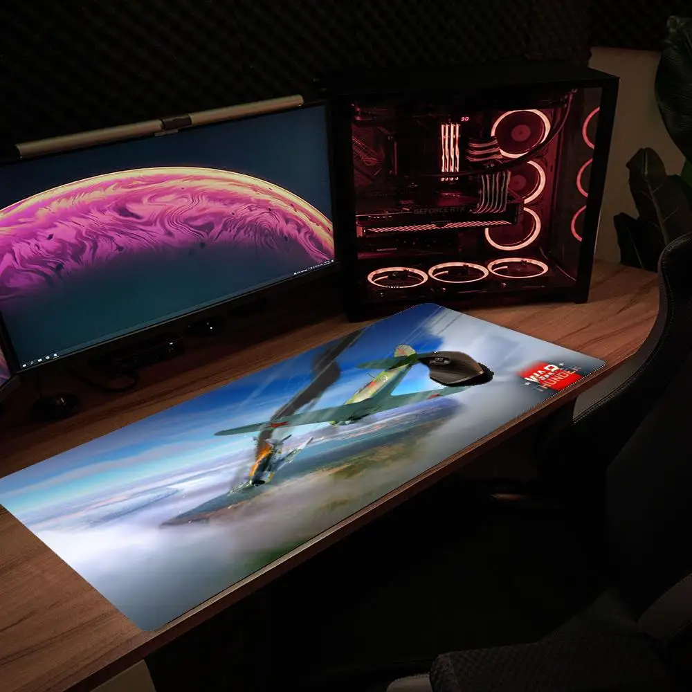Large Gaming Mousepad XXL Sky Aerial Warfare Combat Warplane Non Slip Desk Mat PC Keyboard Airfight Home Office Desktop Surface