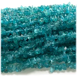Veemake Natural Clear Blue Apatite Fluorapatite Chip Jewelry Beads 08275